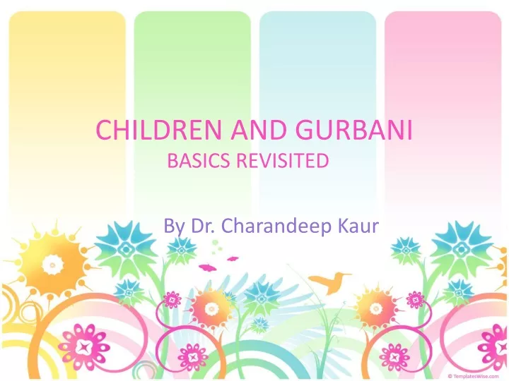 children and gurbani