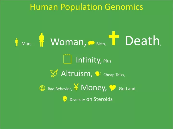 human population genomics man woman birth death