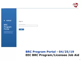 BRC Program Portal - 04/25/19