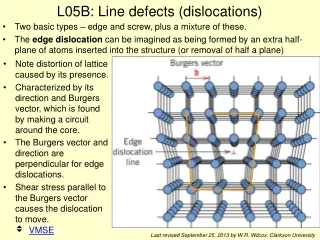 L05B: Line defects (dislocations)