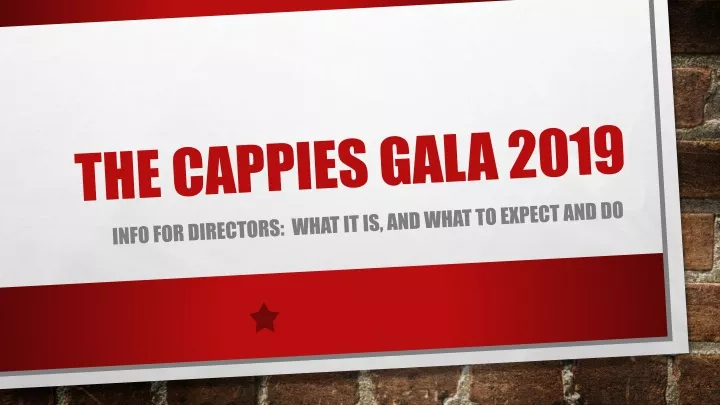 the cappies gala 2019
