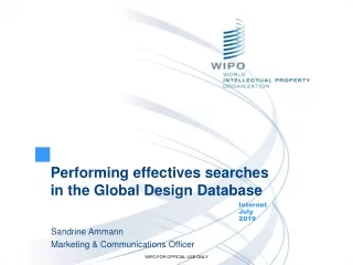 Performing effectives searches  in the Global Design Database