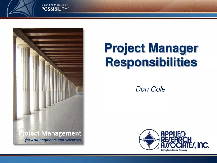 project manager responsibilities