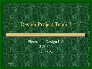 Design Project Team 3