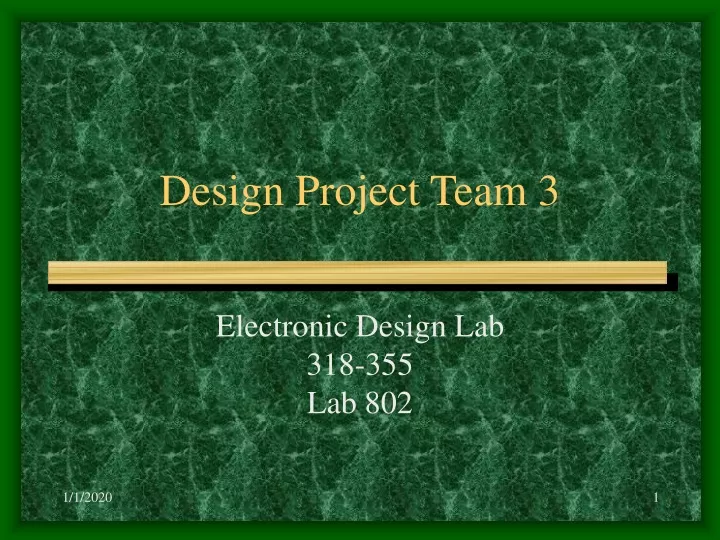 design project team 3