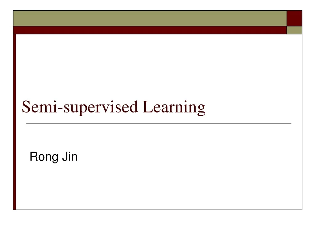 Label Propagation in Semi-Supervised Learning: Theory and Applications - slide 1