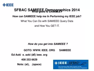 SFBAC SAMIEEE Demographics 2014
