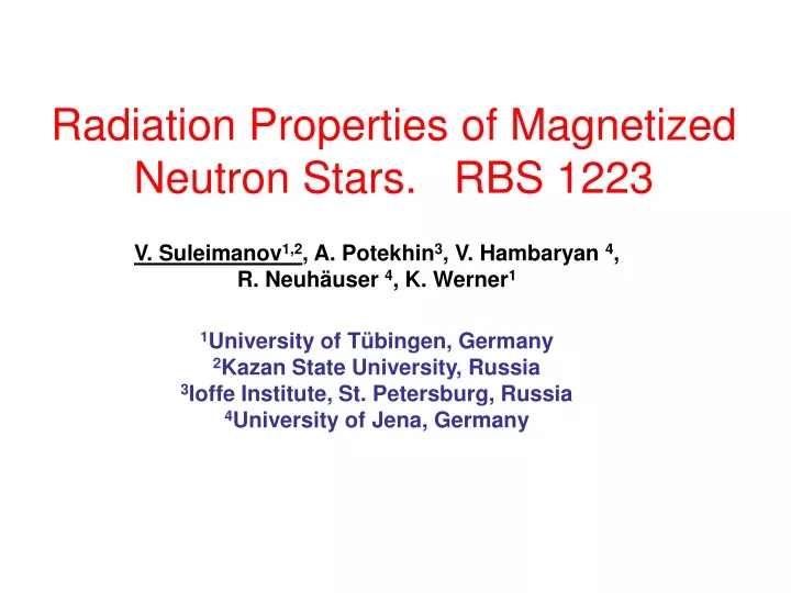 radiation properties of magnetized neutron stars rbs 1223