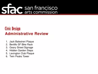 Civic Design Administrative Review