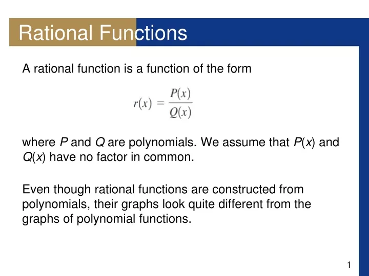 rational functions