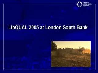 LibQUAL 2005 at London South Bank