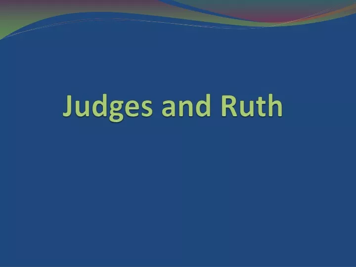 judges and ruth