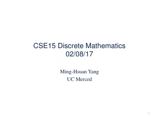 CSE15 Discrete Mathematics 02/08/17