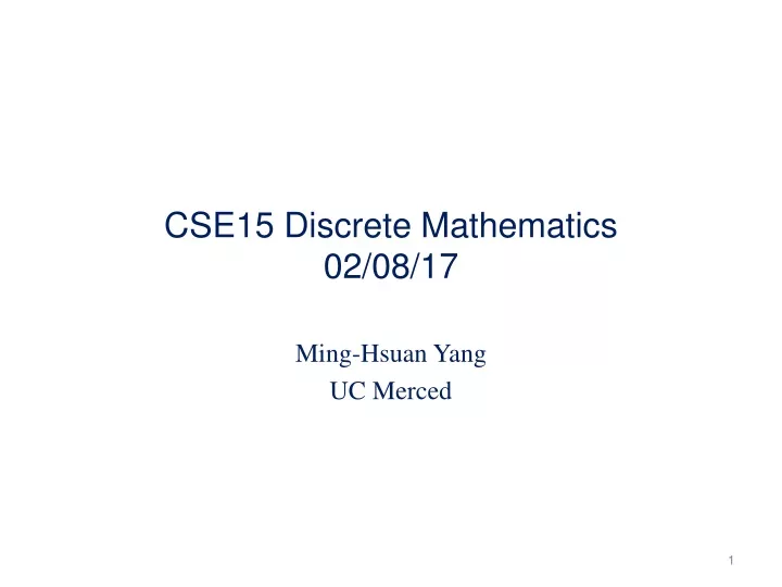 cse15 discrete mathematics 02 08 17