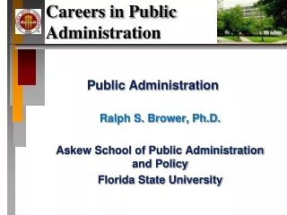 Careers in Public  Administration