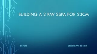 Building a 2 KW SSPA for 23cm