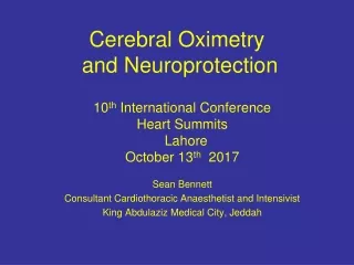 Cerebral Oximetry  and Neuroprotection