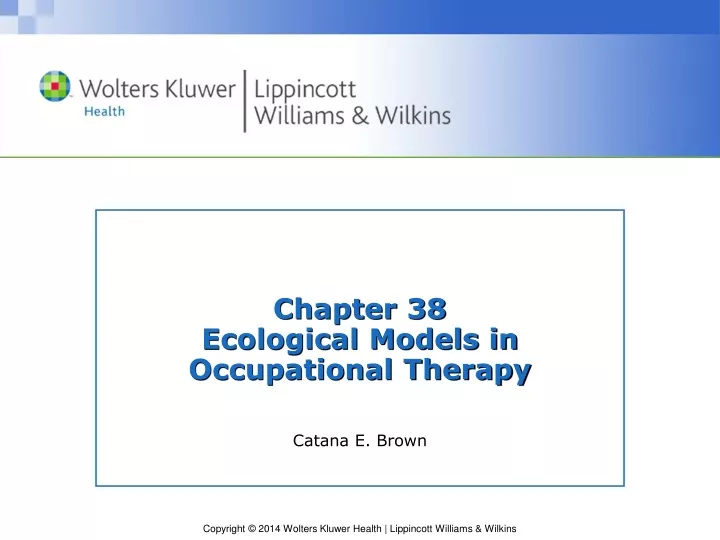 chapter 38 ecological models in occupational therapy