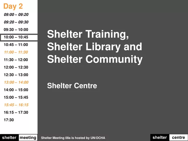 shelter training shelter library and shelter community