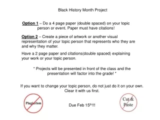 Black History Month Project
