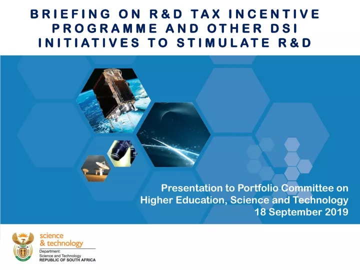 briefing on r d tax incentive programme and other