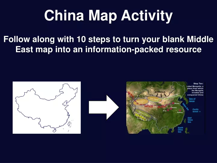 china map activity follow along with 10 steps