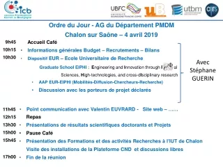 Ordre du Jour - AG du Département PMDM Ch a lon sur Saône – 4 avril 2019
