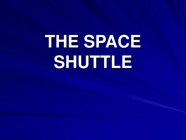 the space shuttle