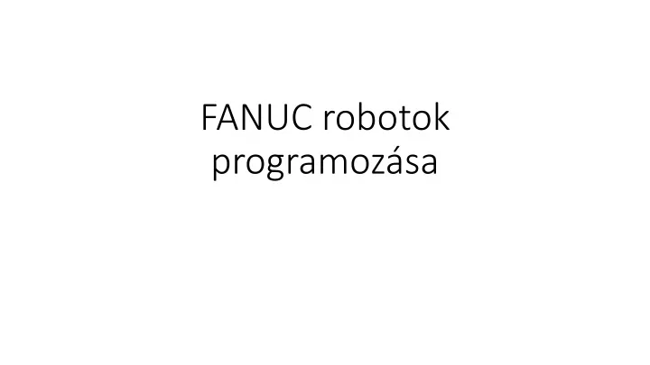 fanuc robotok programo z sa