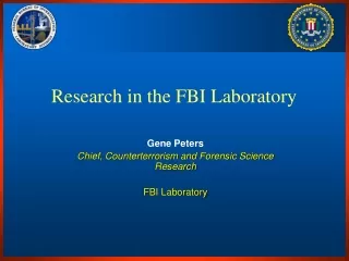 Research in the FBI Laboratory