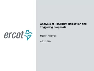 Analysis of RTORDPA Relaxation and Triggering Proposals Market Analysis 4/22/2019
