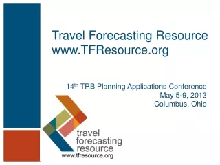 Travel Forecasting Resource  TFResource