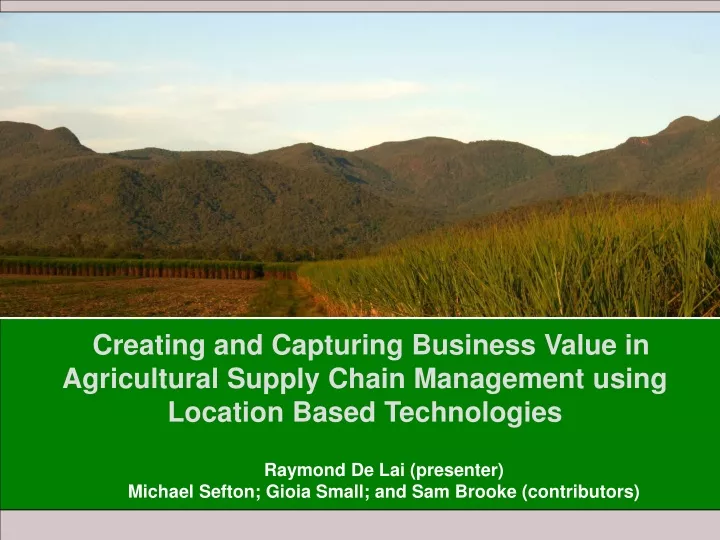 creating and capturing business value