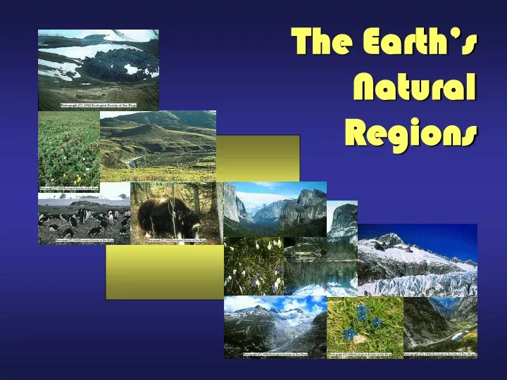 the earth s natural regions