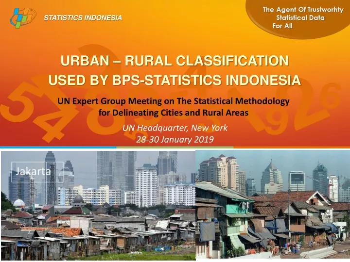 urban rural classification used by bps statistics indonesia