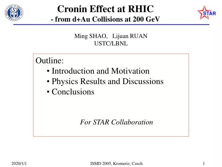 cronin effect at rhic from d au collisions at 200 gev