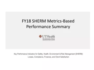 FY18 SHERM Metrics-Based  Performance Summary