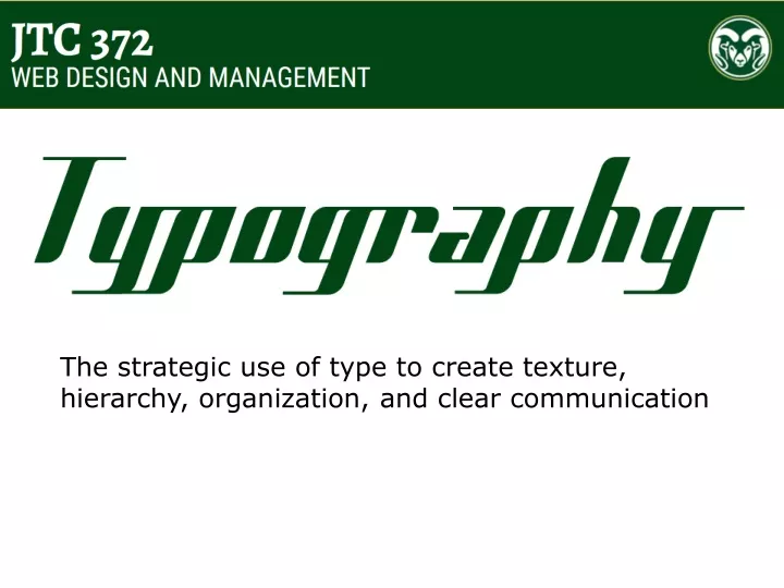 the strategic use of type to create texture