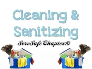Cleaning removes food and other dirt from a surface.