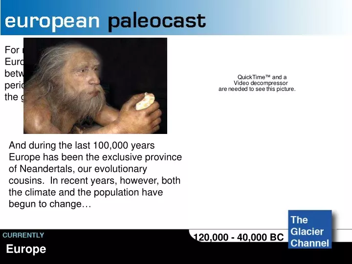 for more than 500 000 years the european climate
