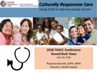Culturally Responsive Care Using CLAS to improve quality of care
