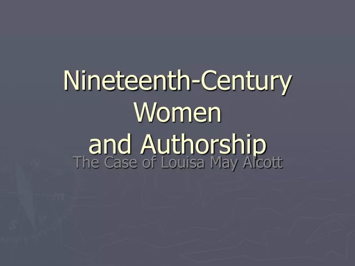 nineteenth century women and authorship
