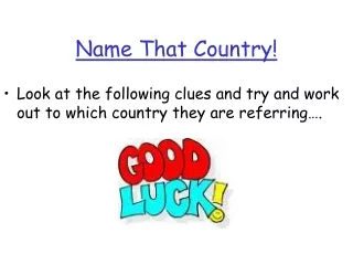Name That Country!