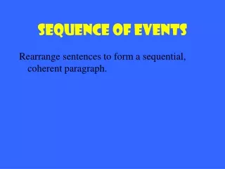 Sequence of Events