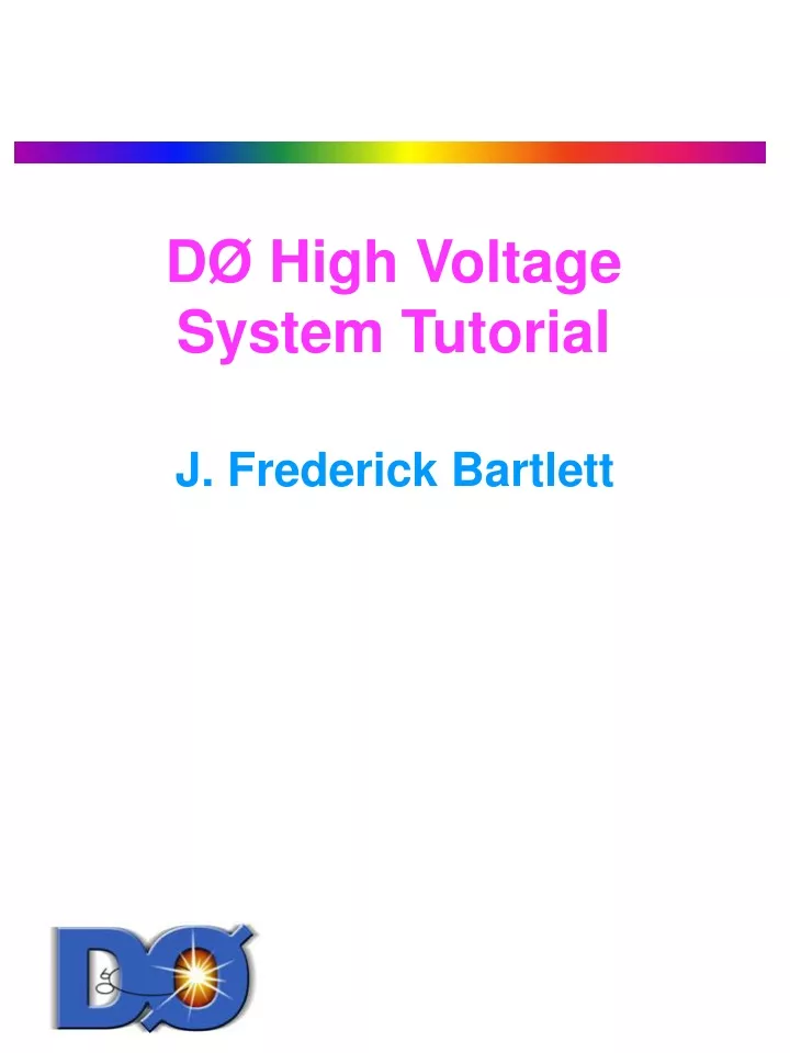 d high voltage system tutorial