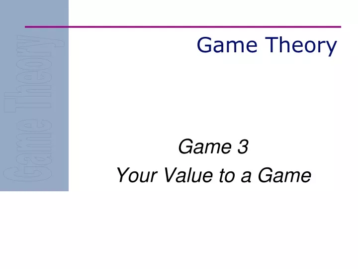 game theory