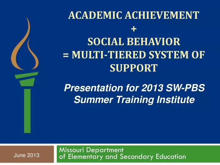 academic achievement social behavior multi tiered system of support