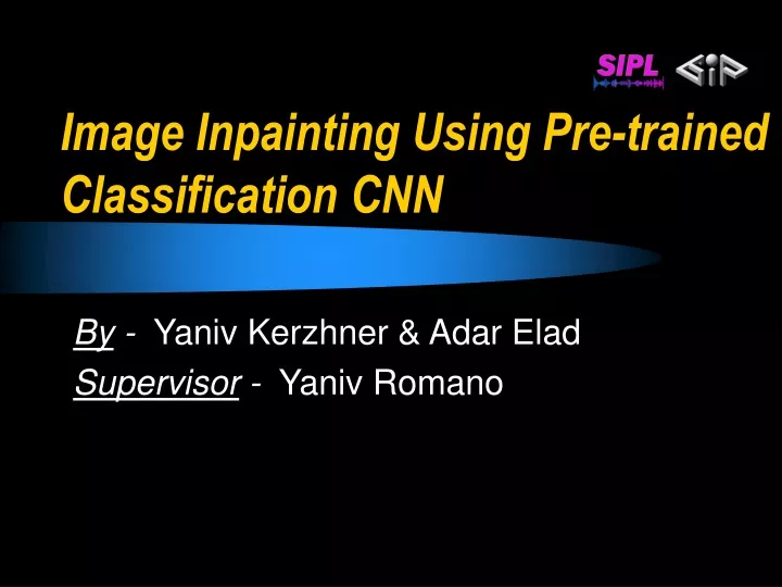 image inpainting using pre trained classification cnn
