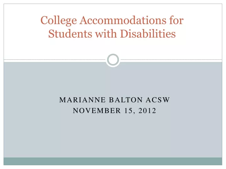 college accommodations for students with disabilities