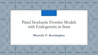 Panel Stochastic Frontier Models with Endogeneity in Stata